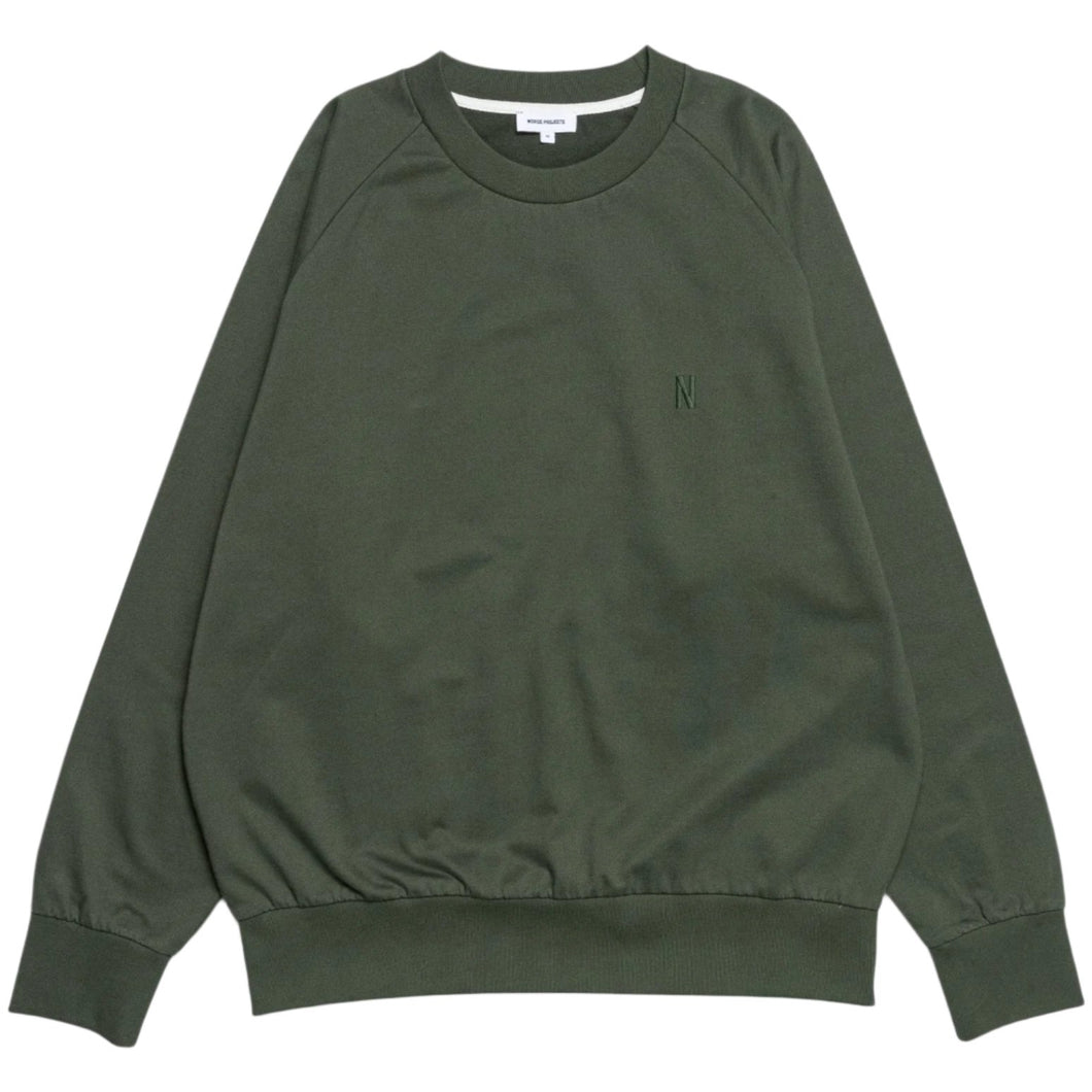 Norse Projects Marten Relaxed Raglan Light Spruce Green