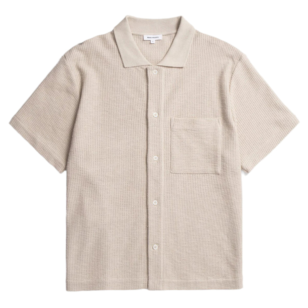 Norse Projects Gustav Crochet Jersey Shirt Oatmeal