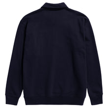 Load image into Gallery viewer, Norse Projects Ketel Relaxed Organic NORSE Logo Half Zip Dark Navy
