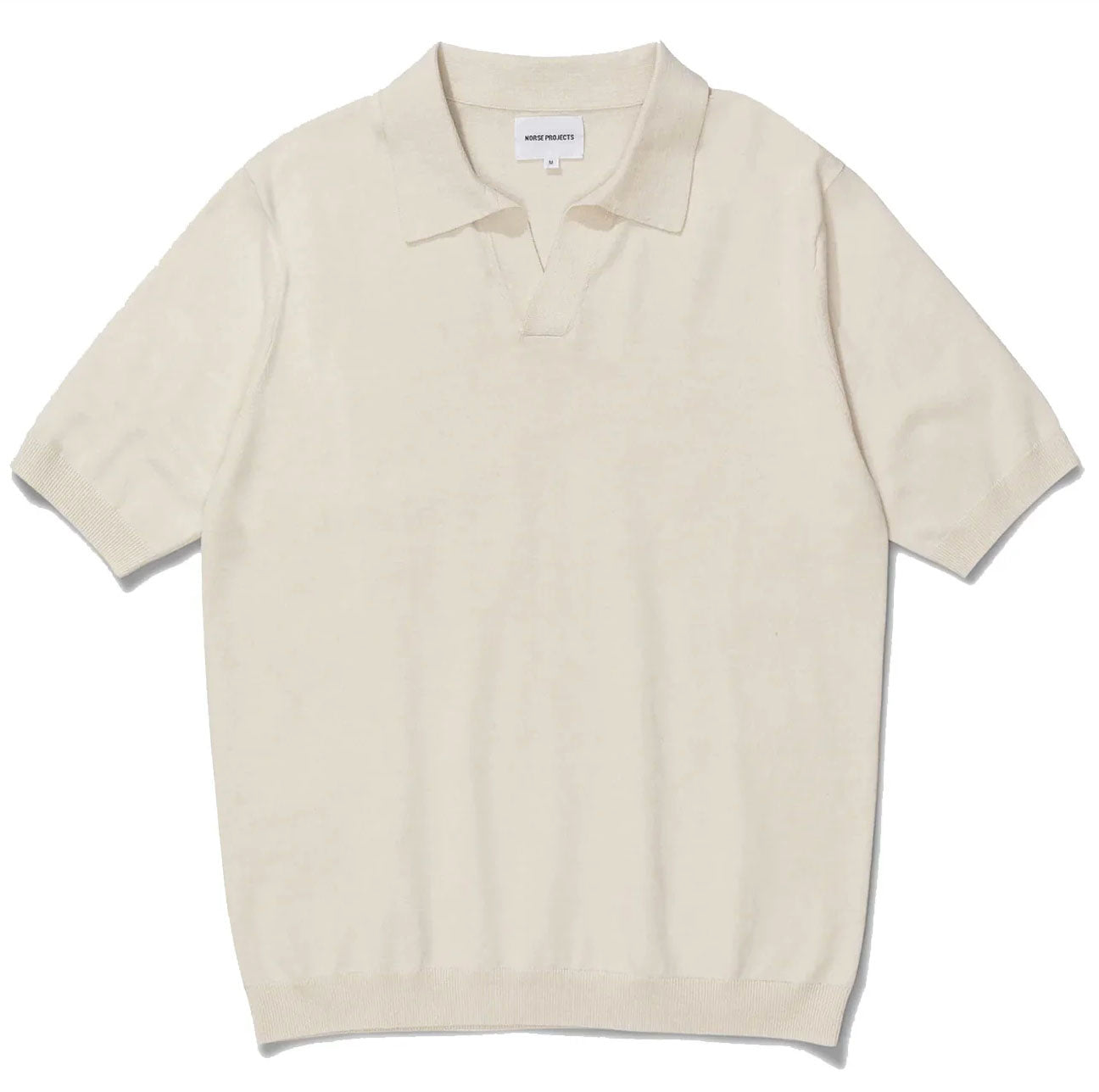 Norse Projects Leif Cotton Linen Polo Kit White