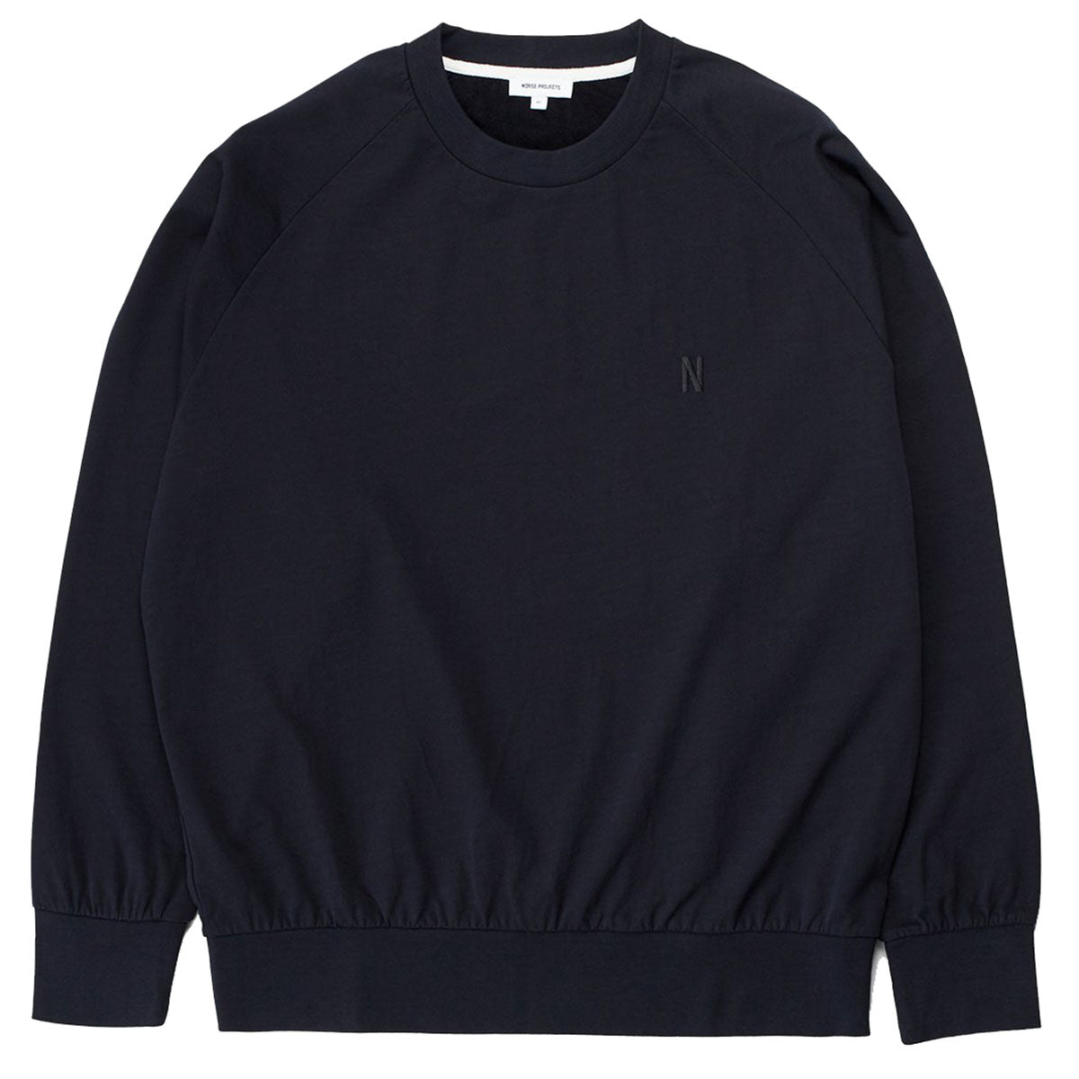 Norse Projects Marten Relaxed Raglan Light Sweatshirt Dark Navy