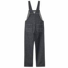 Load image into Gallery viewer, Carhartt W&#39; Orlean Bib Overall Straight Black/White Stone Washed
