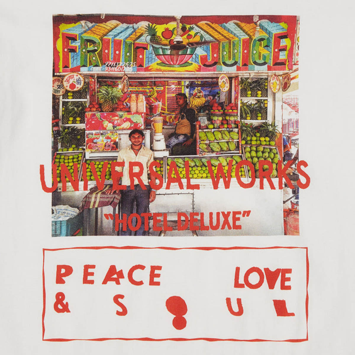 Universal Works Fruit Juice T Shirt Ecru