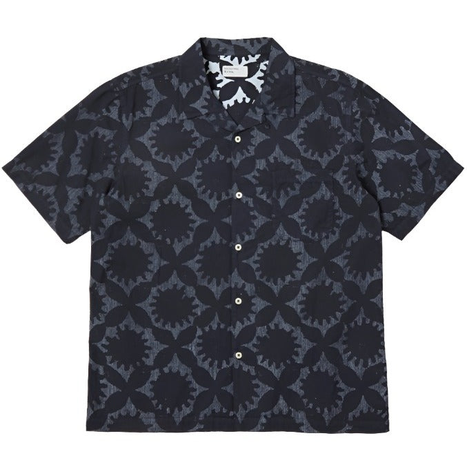 Universal Works Road Shirt Sun Print Navy