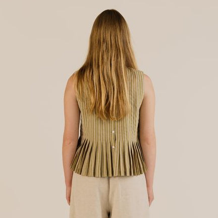 Sideline Minnie Top Ochre Stripe