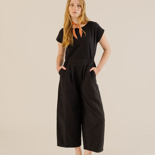 Sideline Daisy Jumpsuit Black