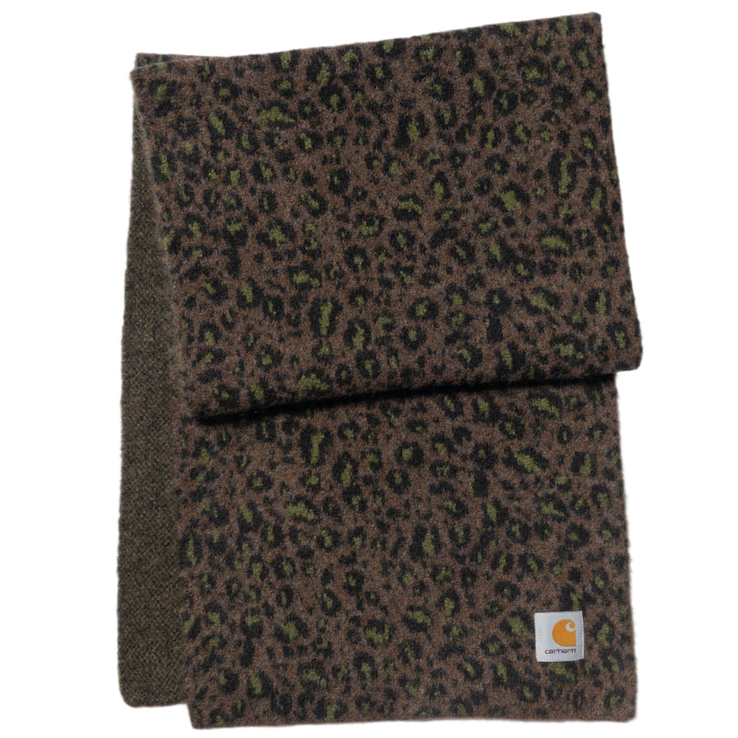 Carhartt WIP Palmer Scarf Camo Leo Jacquard Tamarind