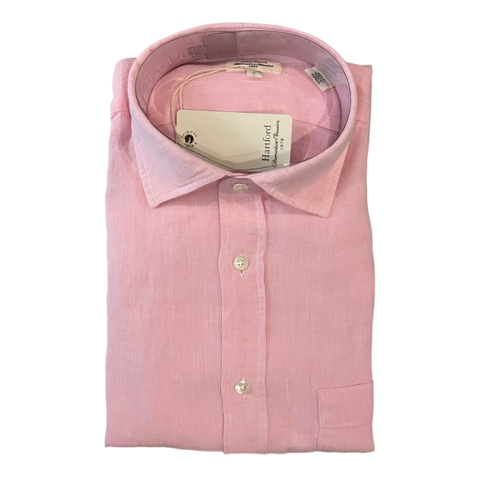Hartford Paul Linen Shirt Pink