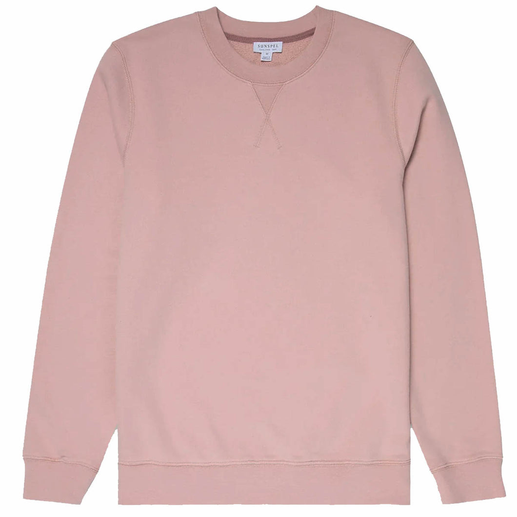 Sunspel Loopback Sweatshirt Shell Pink