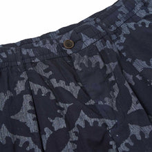 Load image into Gallery viewer, Universal Works Sun Print OD Pleated Track Short Navy
