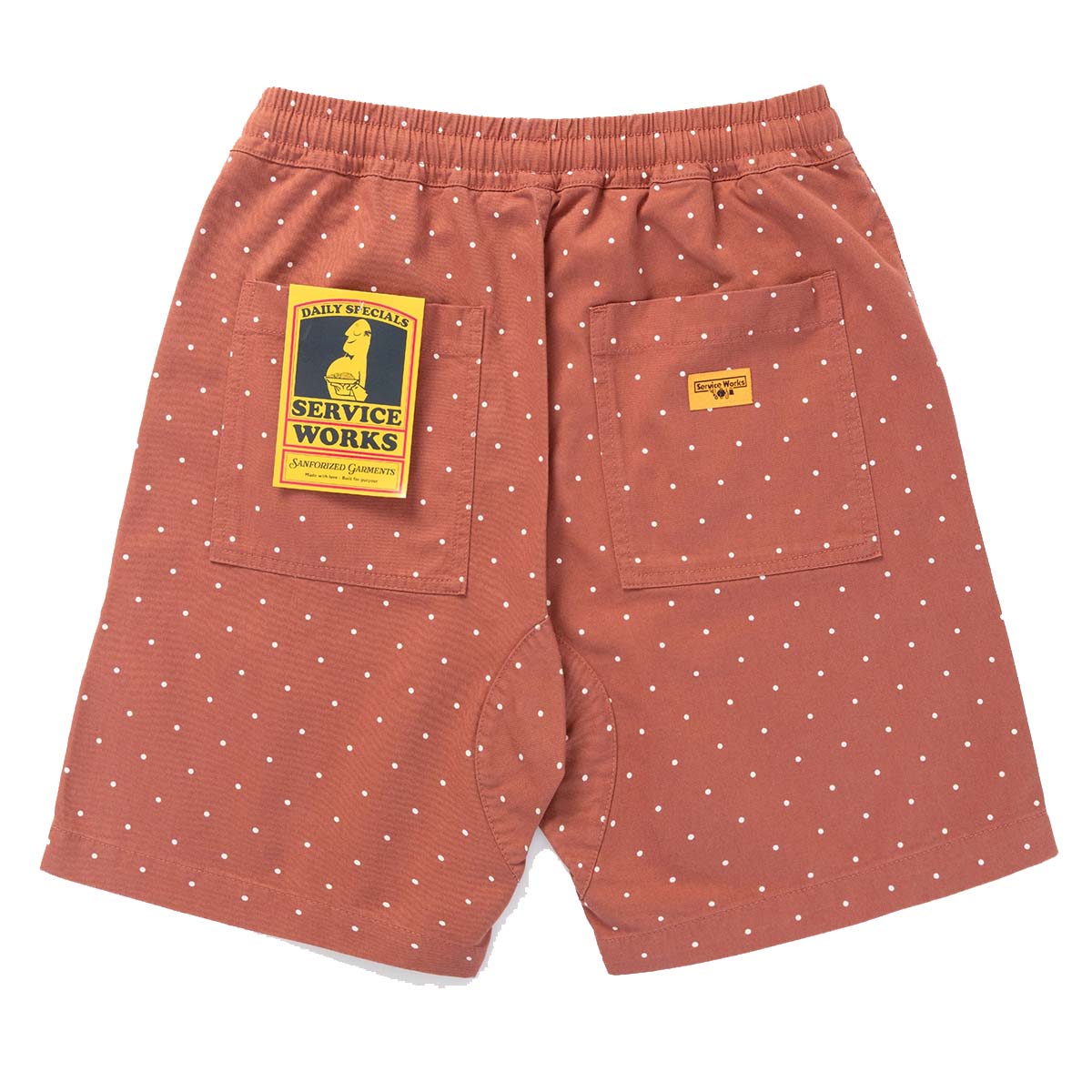 Service Works Polka Dot Chef Shorts Clay