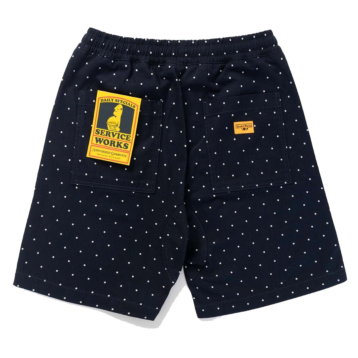Service Works Polka Dot Chef Shorts Navy