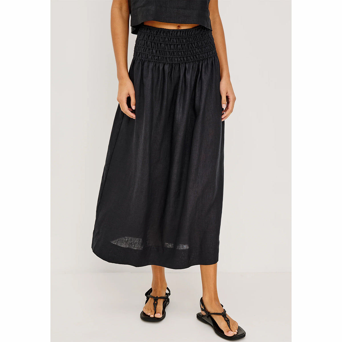 Rails Alessa Skirt Black Linen