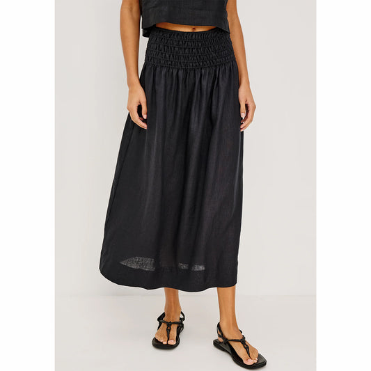 Rails Alessa Skirt Black Linen