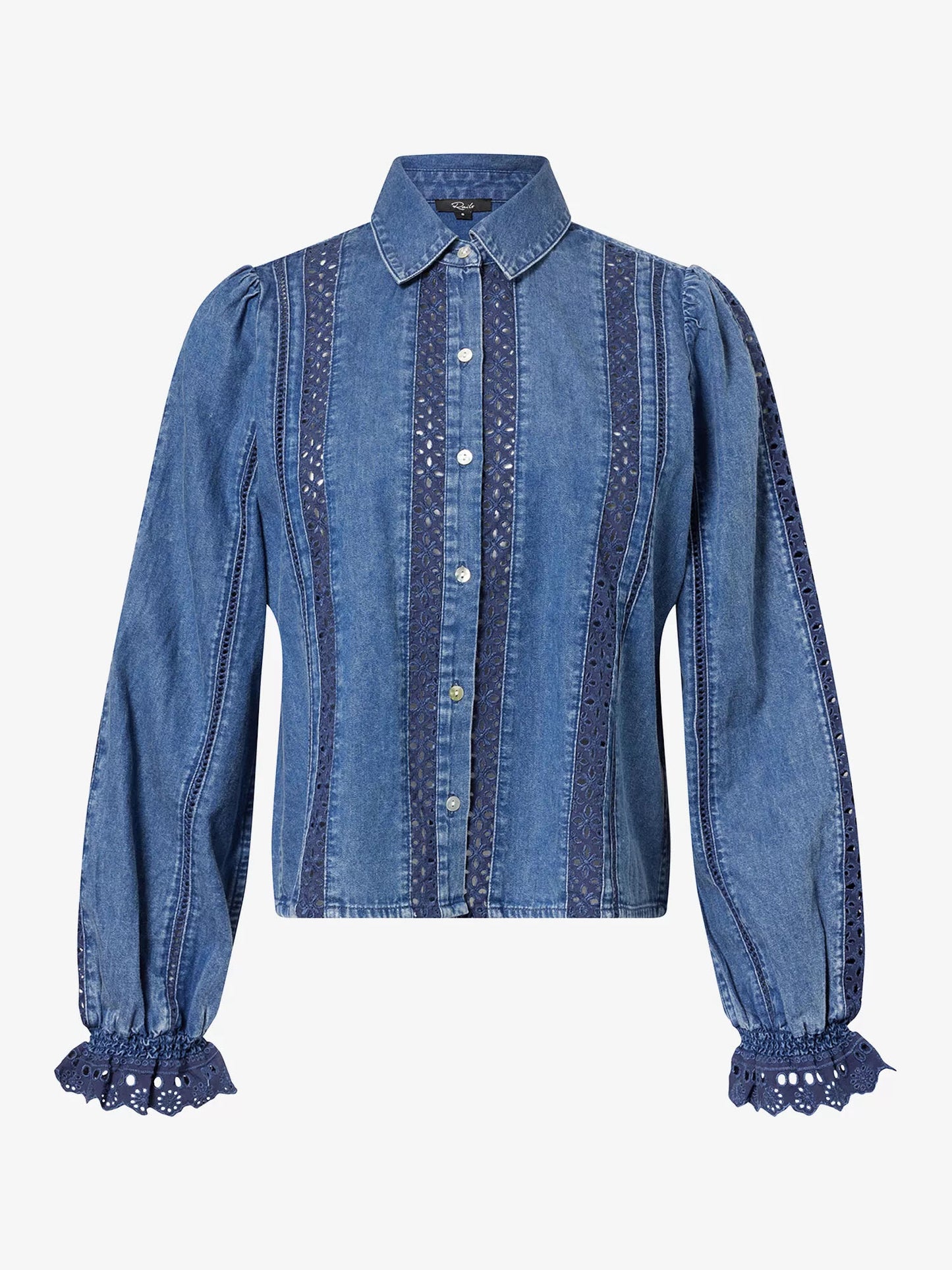 Rails Rowen Embroidered Denim Shirt Classic Blue