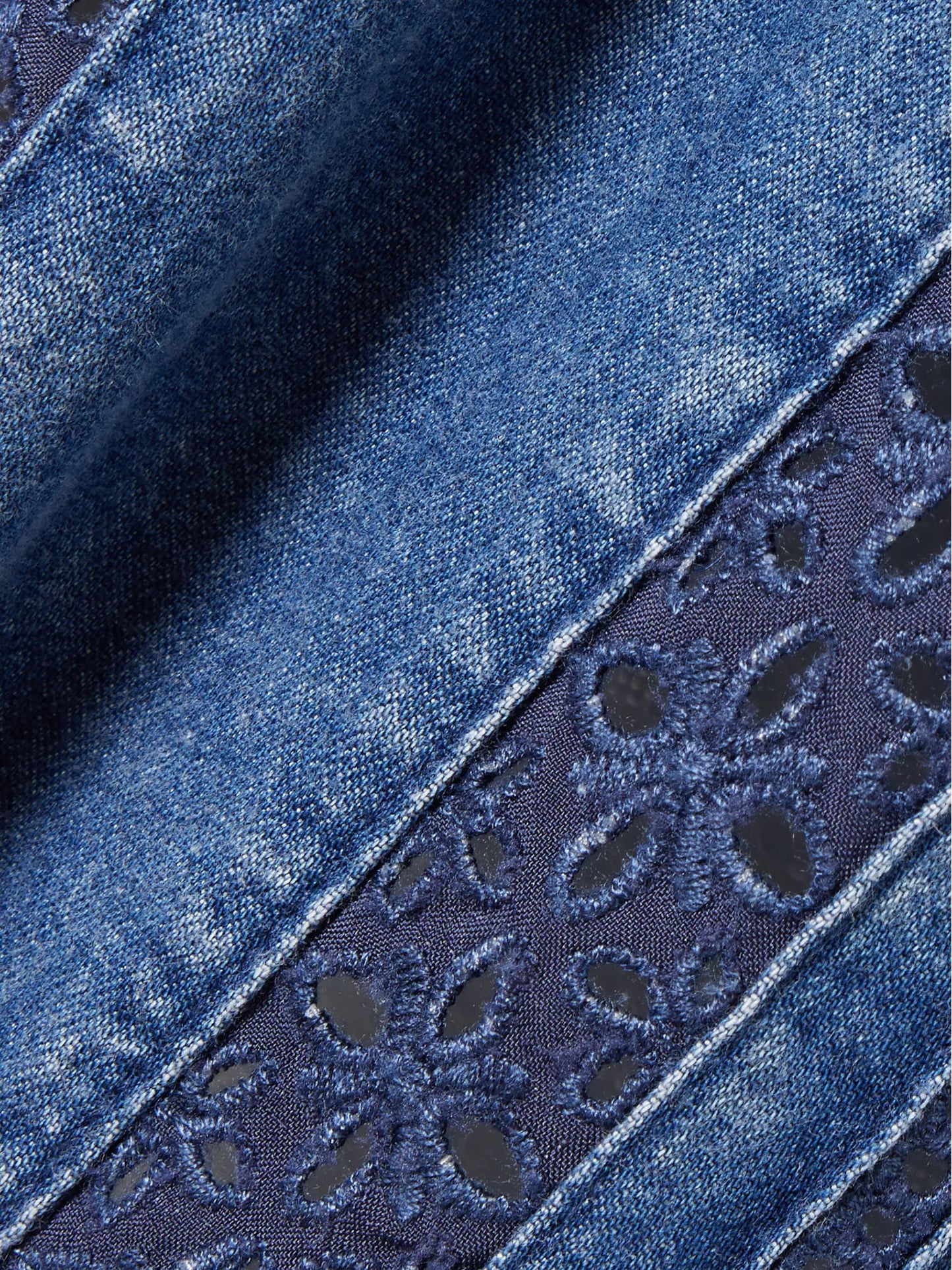 Rails Rowen Embroidered Denim Shirt Classic Blue