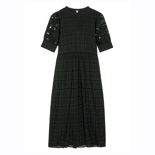 Rails Nella Dress Black Grid Embroidery