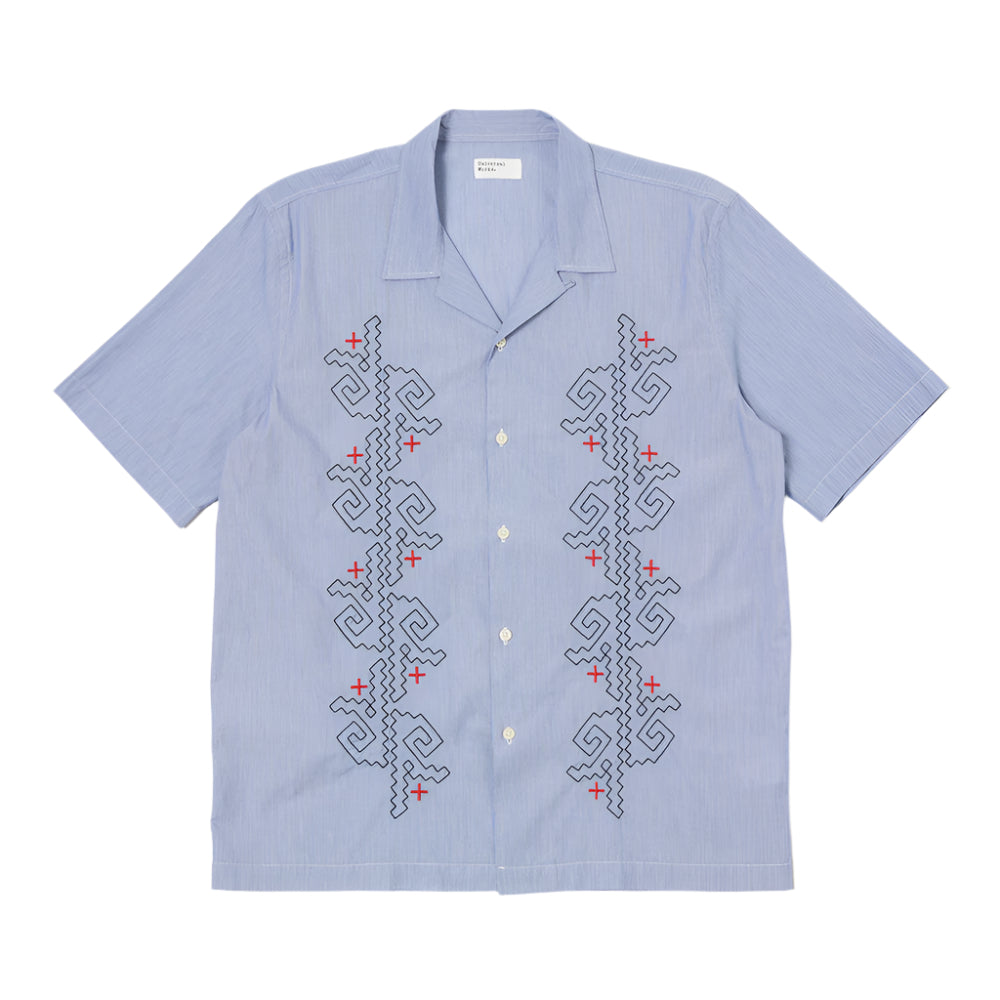 Universal Works Road Trip Shirt Classic Stripes Blue