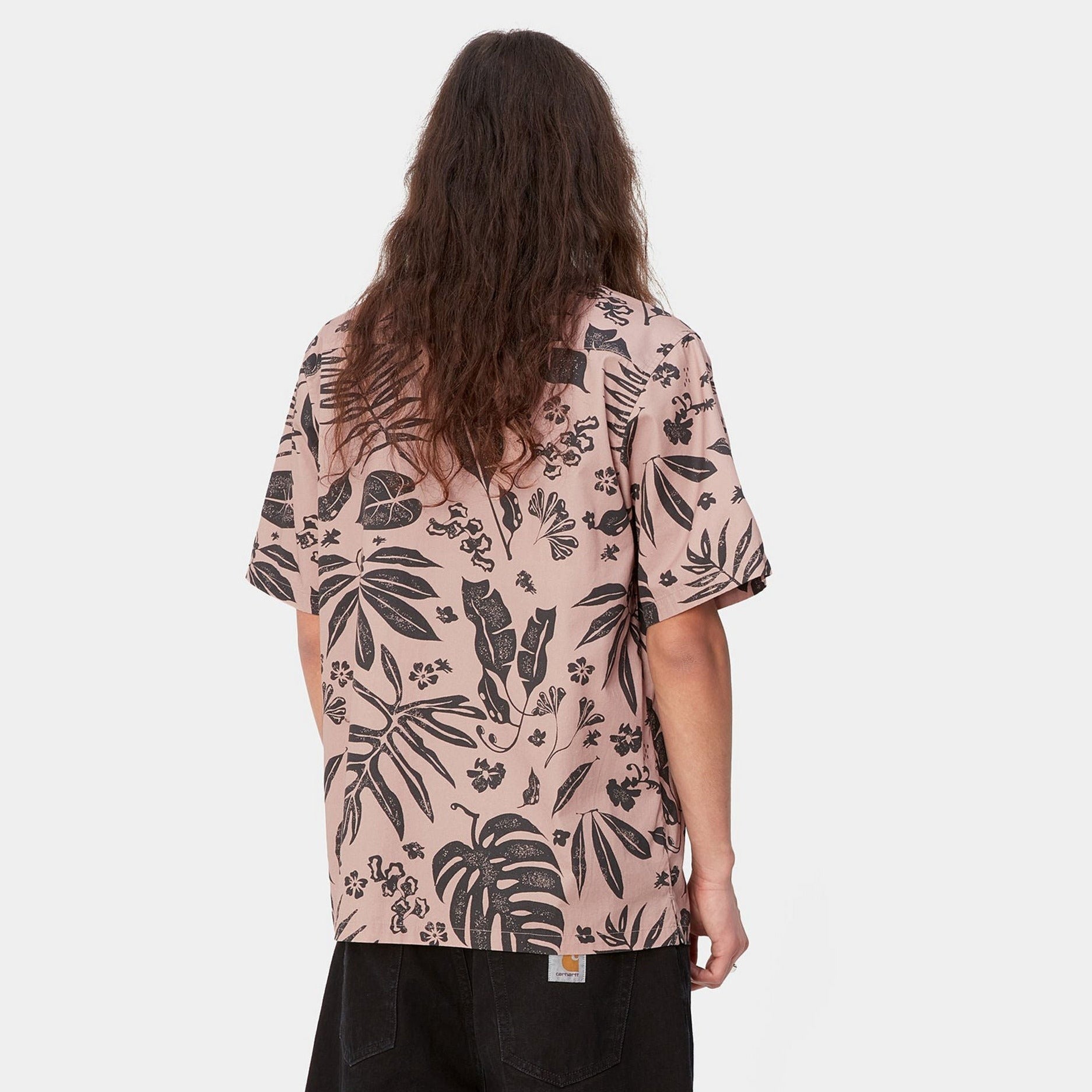Carhartt WIP S/S Woodblock Shirt Glassy Pink – Supra