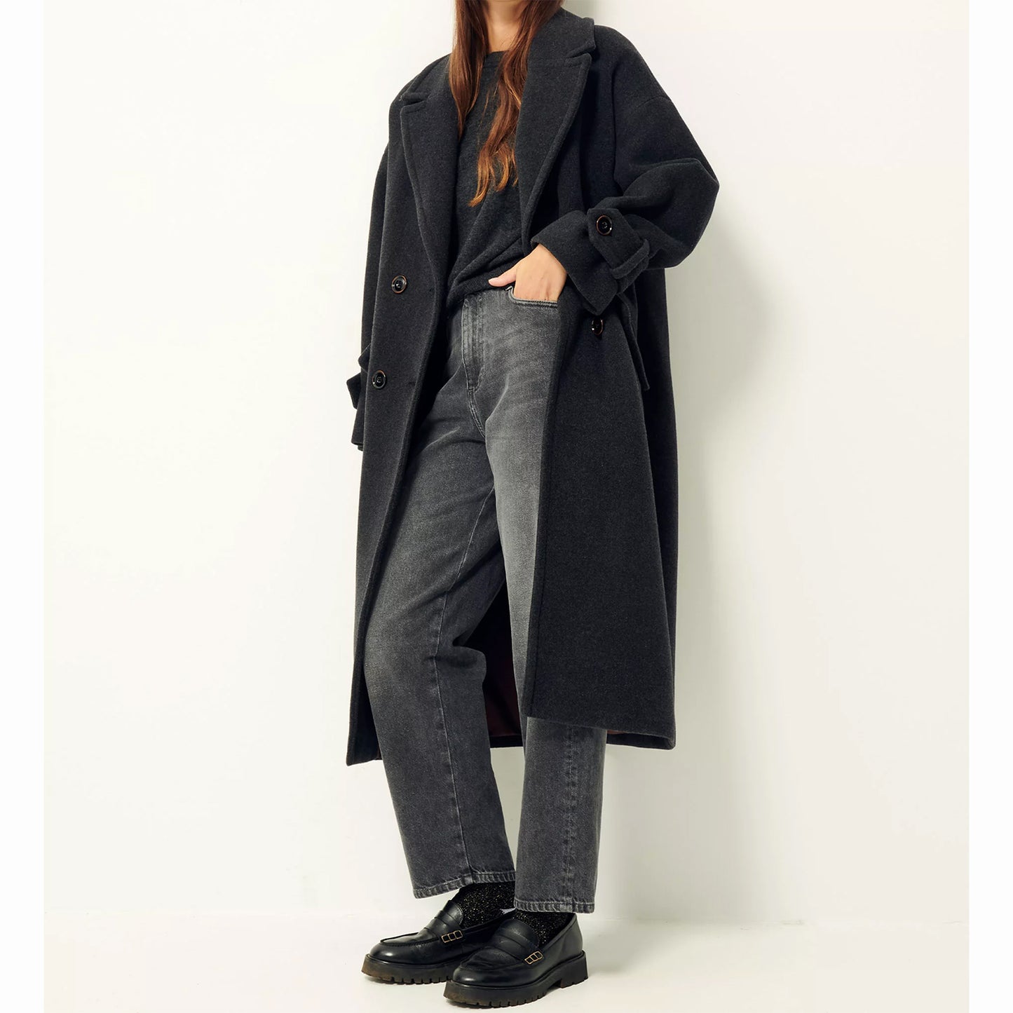Sessun Mia Long Coat Carbonella