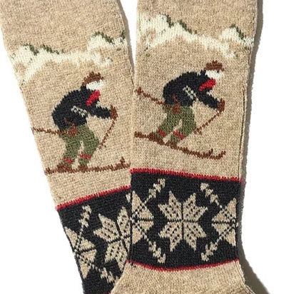 Anonymous Ism Wool Ski Socks Beige