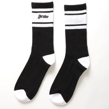 Load image into Gallery viewer, Service Works Logo Ringer Socks Black
