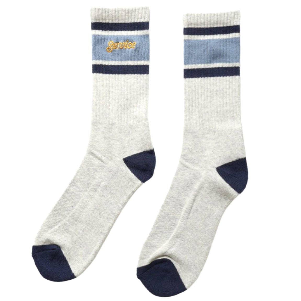 Service Works Logo Ringer Socks Grey