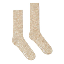 Load image into Gallery viewer, Universal Works Slub Knit Slub Sock Dk Sand
