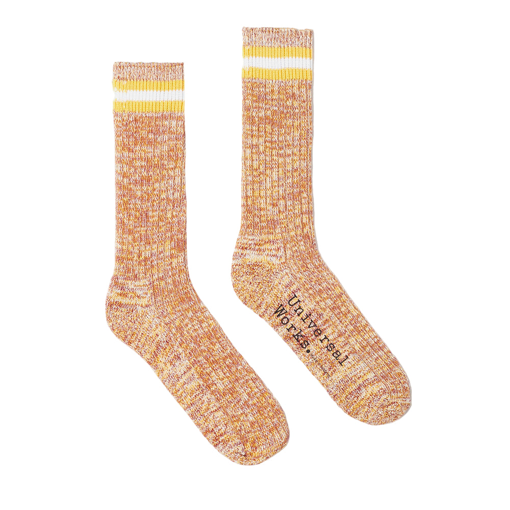 Universal Works Cotton Everyday Stripe Sock Yellow