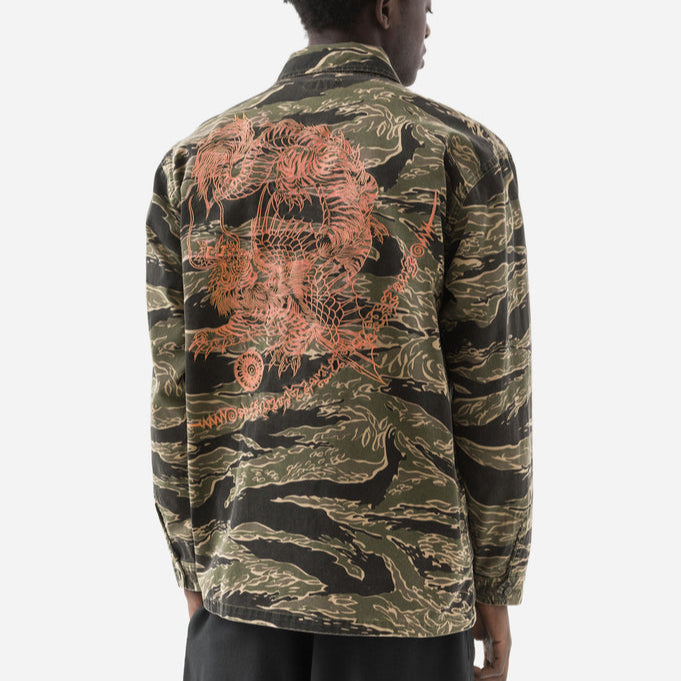 Maharishi Camo Tiger Advisor's  Shirt Mint Gold