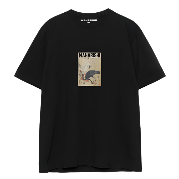 Maharishi Black Crow & White Heron T-Shirt Black
