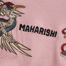 Load image into Gallery viewer, Maharishi Black Crow White Heron T-Shirt Pink
