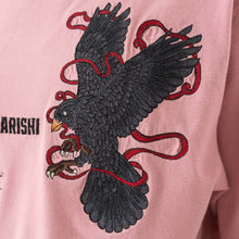 Load image into Gallery viewer, Maharishi Black Crow White Heron T-Shirt Pink
