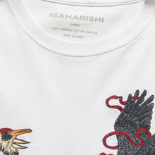 Load image into Gallery viewer, Maharishi Black Crow White Heron T-Shirt White
