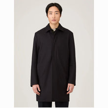 Load image into Gallery viewer, Sunspel Boiled Wool Jersey Coat Navy
