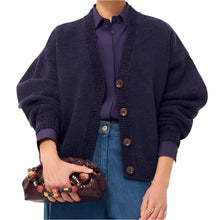 Load image into Gallery viewer, Sessun Sweet Munrow Oversized Cardigan Ink Blue
