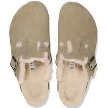 Load image into Gallery viewer, Birkenstock Boston NF Shearling Suede Leather Taupe
