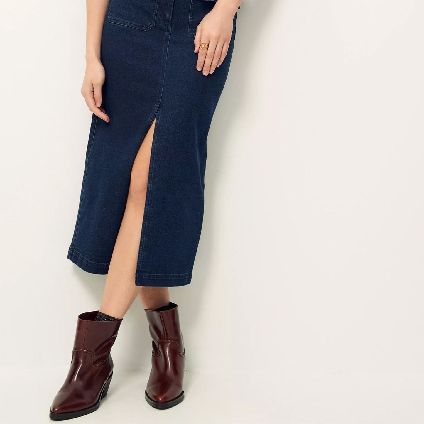 Sessun Tiaguette Low Cowboy Boots Mogano Leather