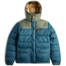 Load image into Gallery viewer, Topo Designs Retro Ridge Puffer Jacket Pond Blue / Beetle
