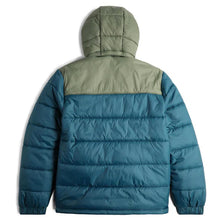 Load image into Gallery viewer, Topo Designs Retro Ridge Puffer Jacket Pond Blue / Beetle
