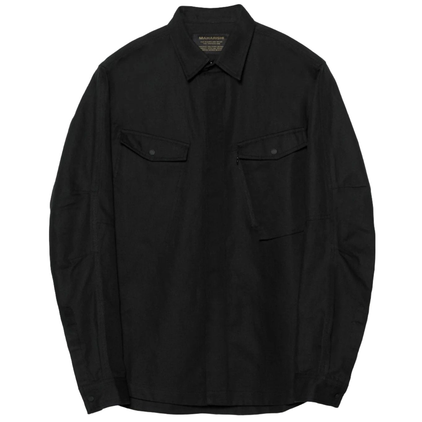 Maharishi Militype Organic Custom Shirt Black