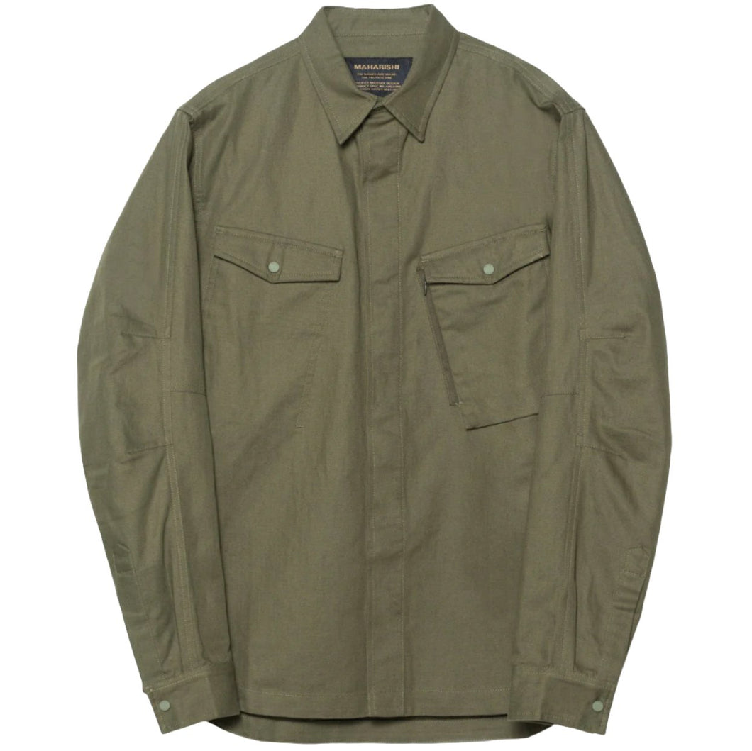 Maharishi Militype Organic Custom Shirt Olive