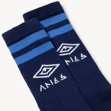 Load image into Gallery viewer, Aries x Umbro Centenary Eye Sock Blue
