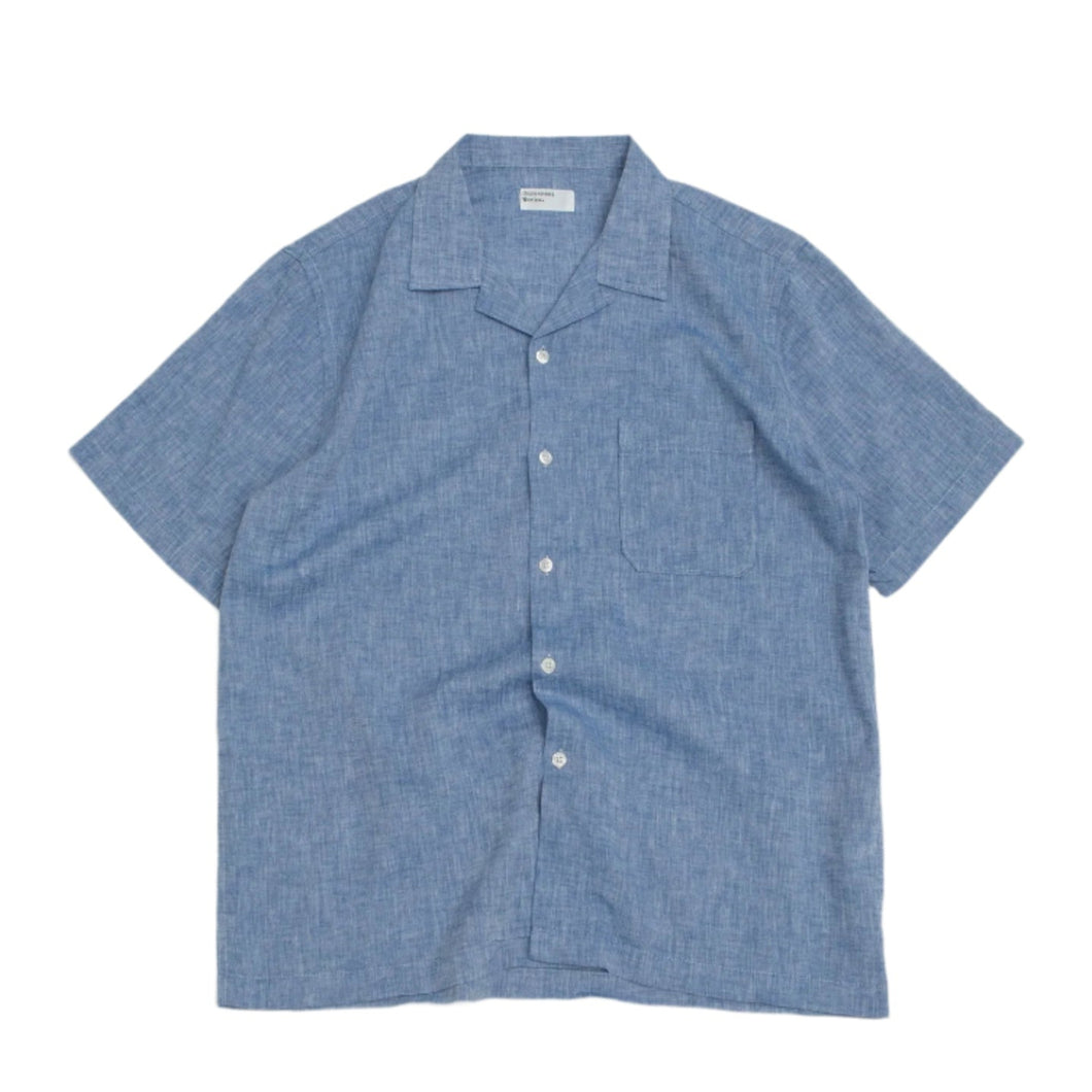 Universal Works Slub Linen Road Shirt Blue