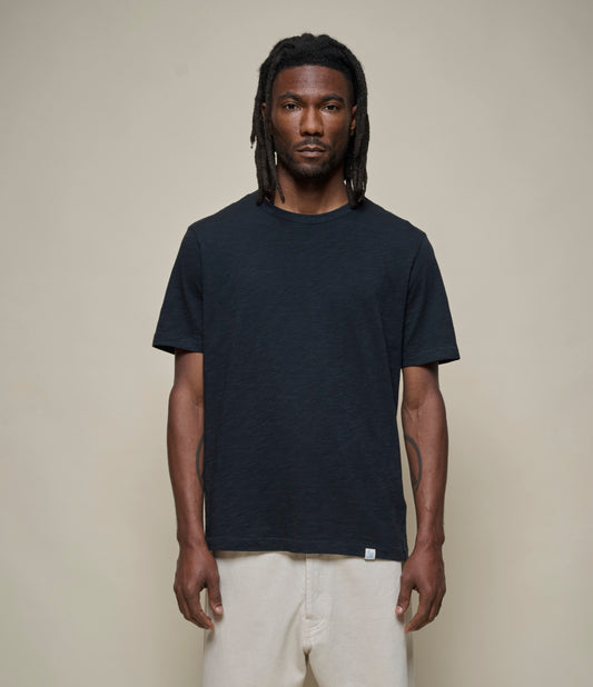 Merz b. Schwanen SCT04 Slub Pima Cotton T-Shirt Deep Black
