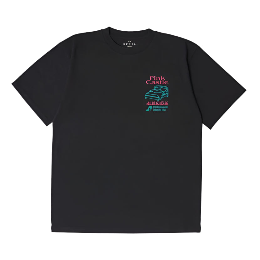 Edwin Pink Castle T-Shirt Black