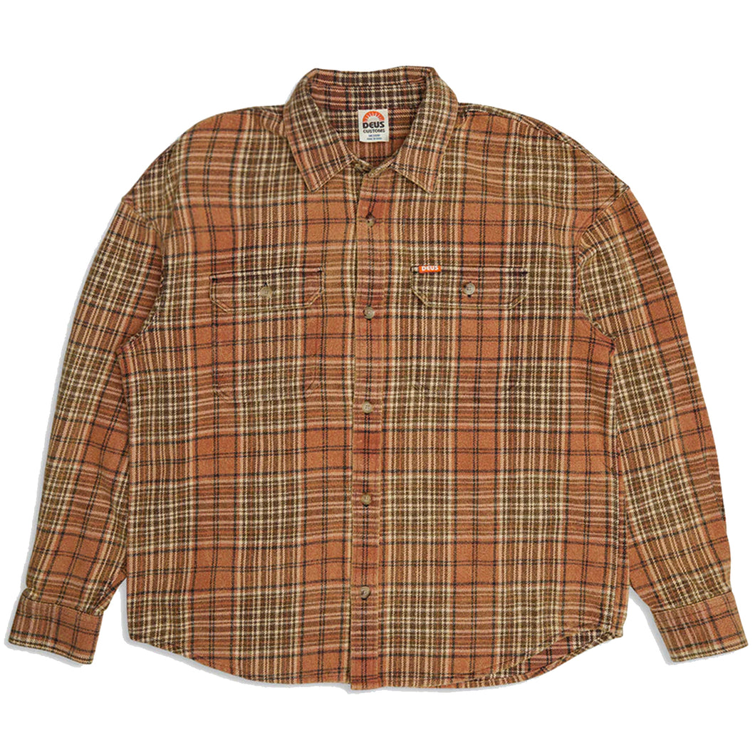 Deus Ex Machina Vacay Shirt Orange Check