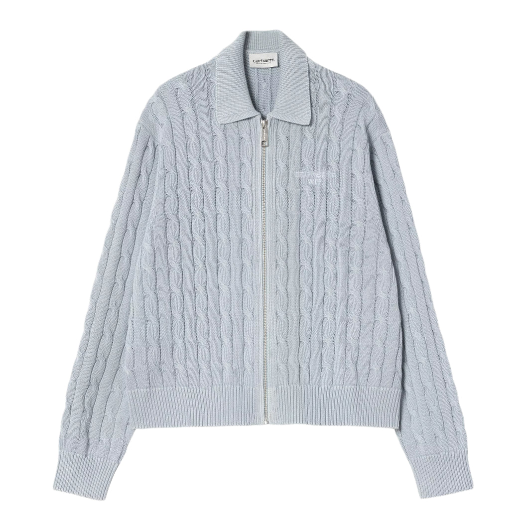 Carhartt WIP W' Carter Sweater Jacket Blue Fog garment dyed