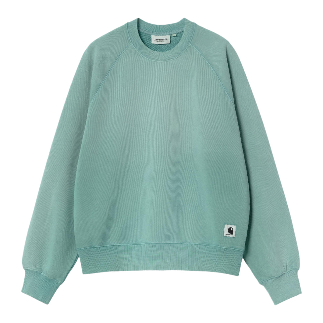 Carhartt WIP W' Hudson Sweat Saguaro chalk wash