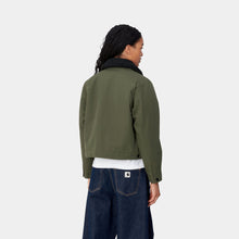 Load image into Gallery viewer, Carhartt WIP W&#39; Newkirk Jacket Office Green / Camo Leo Tamarind
